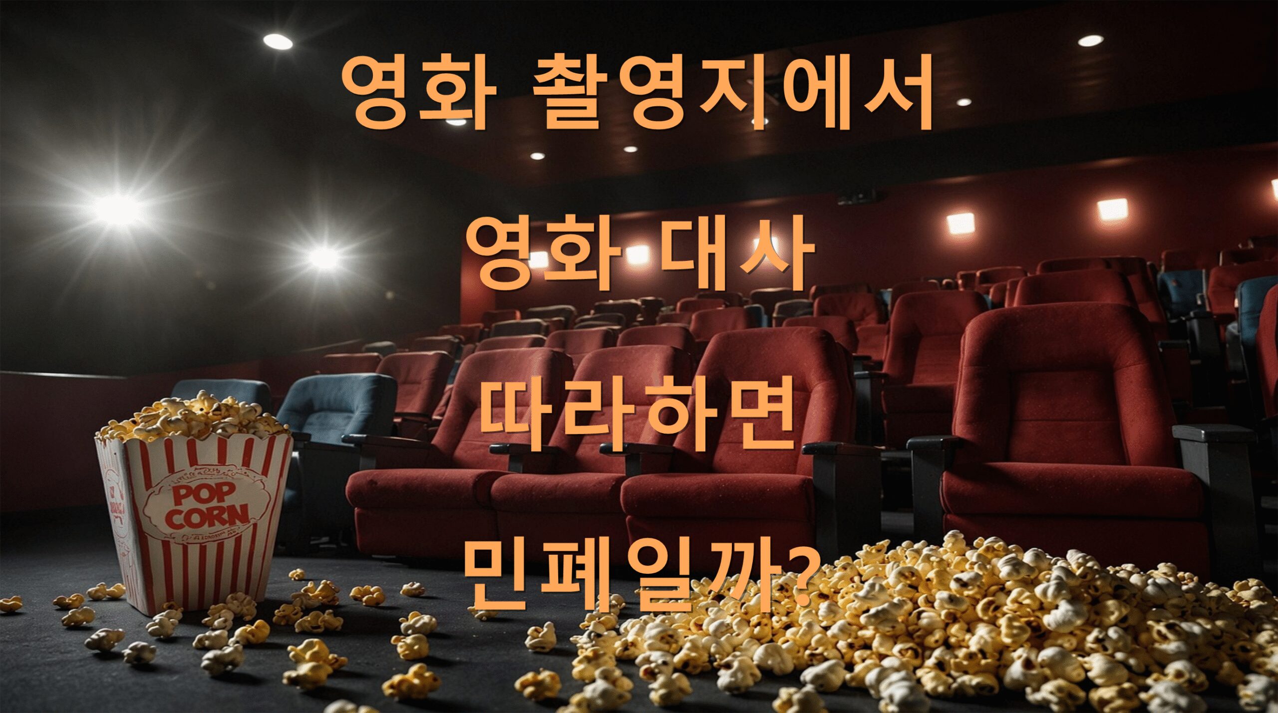 영화 촬영지에서 영화 대사 따라하면 민폐일까?