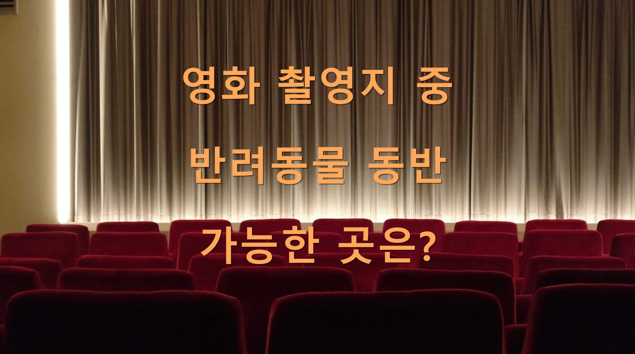 영화 촬영지 중 반려동물 동반 가능한 곳은?