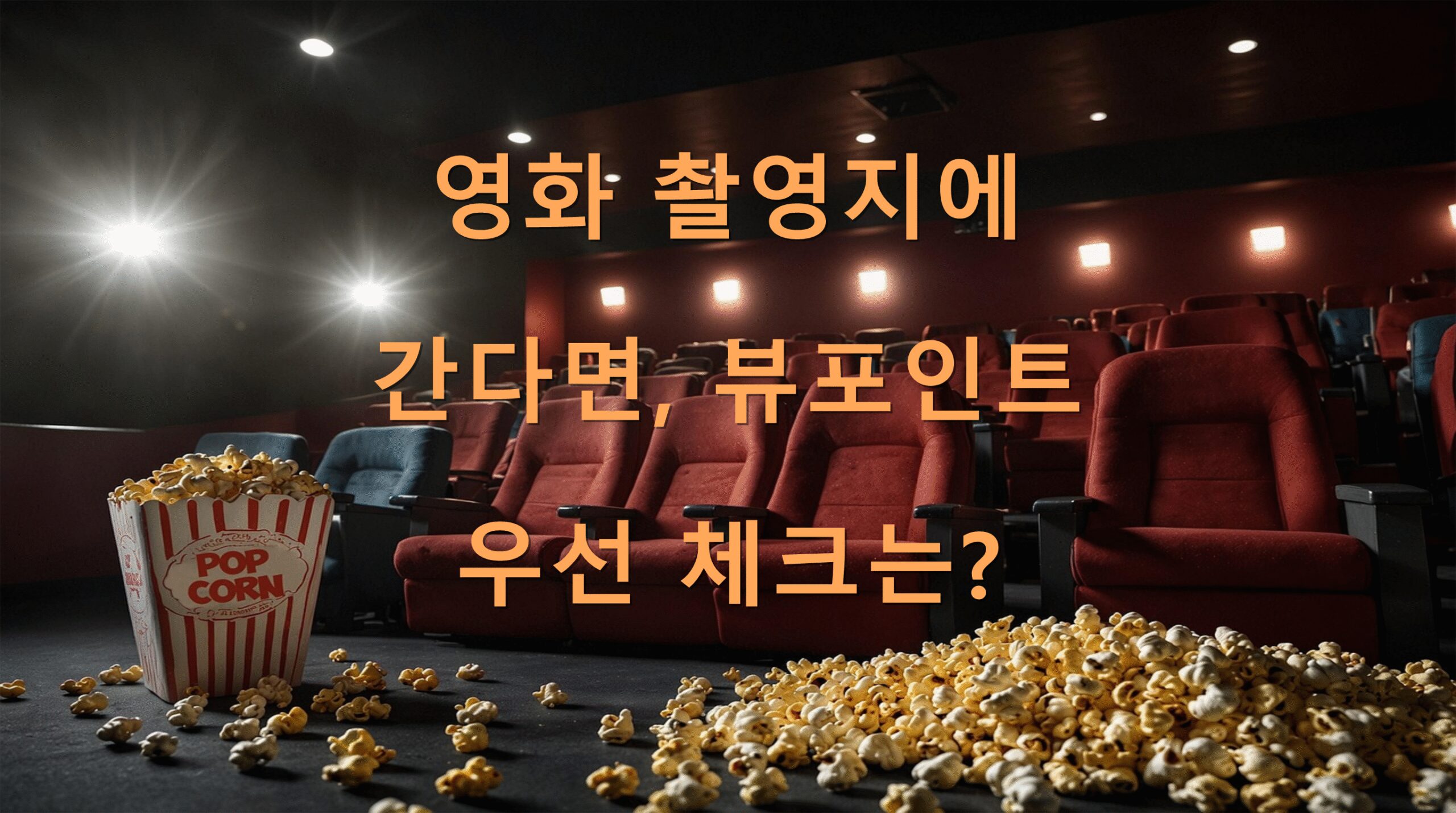 영화 촬영지에 간다면, 뷰포인트 우선 체크는?