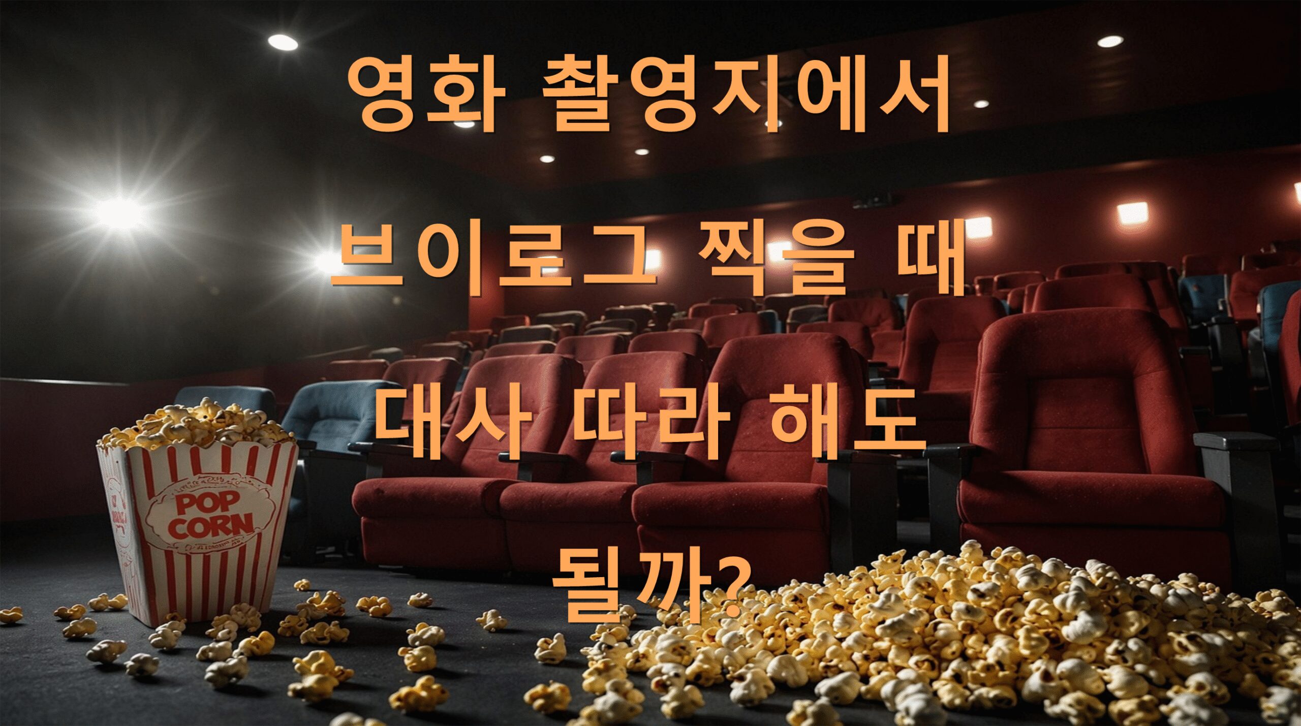영화 촬영지에서 브이로그 찍을 때 대사 따라 해도 될까?